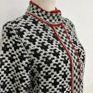 CHICO’S Mystic Checkered Mix Plaid Sweater Coat